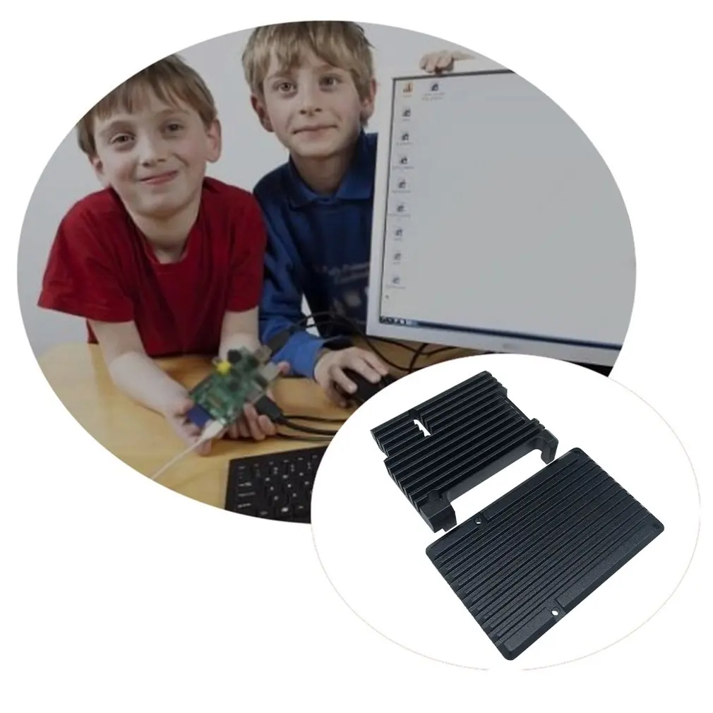 Для Raspberry Pi 3 алюминиевый чехол с двойным охлаждающим вентилятором металлический