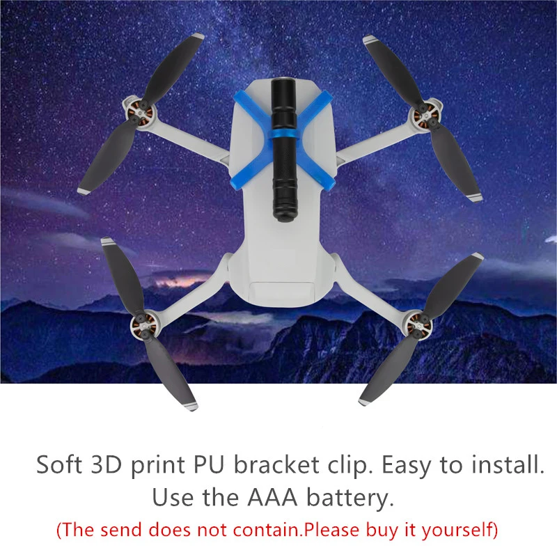 Buy For Mavic Mini Drone LED lights Night Flight Searchlight CRRE-Q5 Flashlight AAA battery for DJI Mavic mini drone Accessories