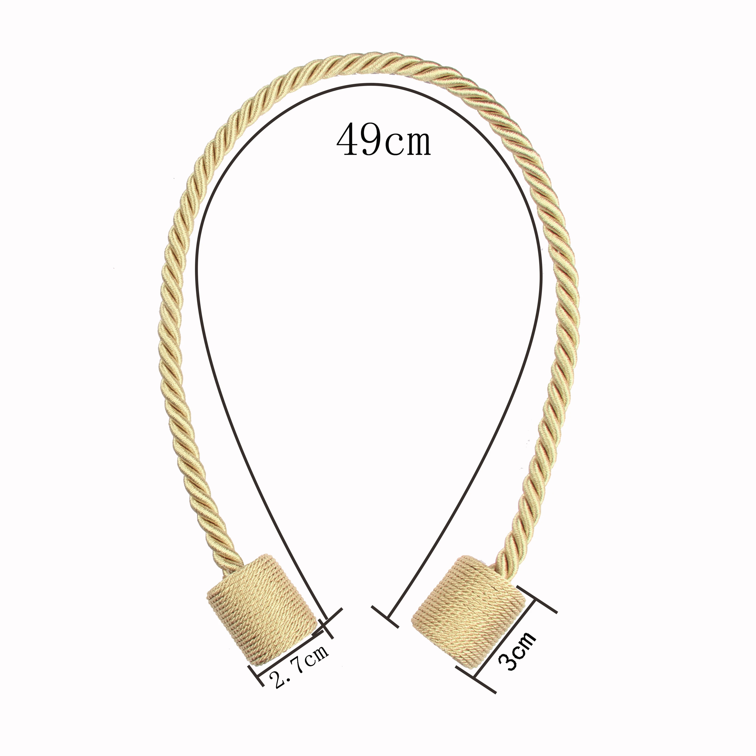 Curtain Tiebacks 1Pc Magnetic Cylinder Hanging Ball Window Drape Holder Buckle Strap Rope