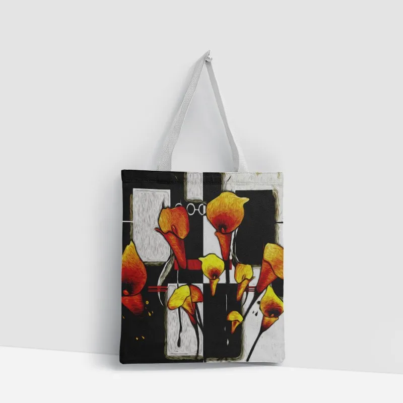 Little Prince Printed Shopping Bag For Unisex Fashion Casual Canvas Shoulder Bag Women Harajuku Simple Eco Reusable Handbags