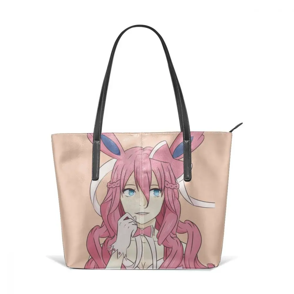 Pokemon Sylveon Сумочка POKEMON SYLVEON Сумки С Короткими Ручками тренд высокое качество кожаная сумка женские сумки - Цвет: Sylveon Human