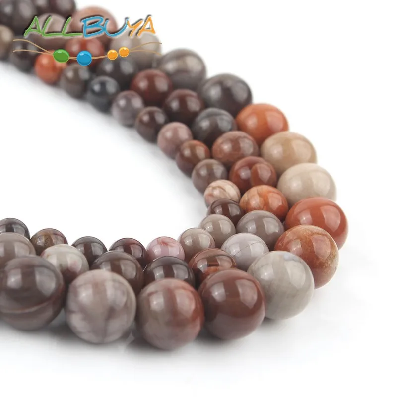 4 6 8 10 12mm Natural Round Multicolor Loose Minerals Stone Beads for Jewelry Making DIY Bracelret Accessories 6mm Perles | Украшения и
