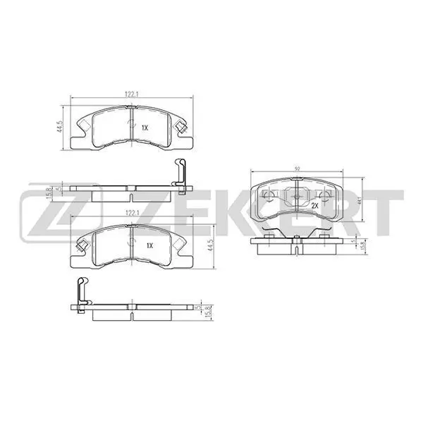 Колодки торм. диск. перед Daihatsu Cuore VII VIII 03- Trevis 0
