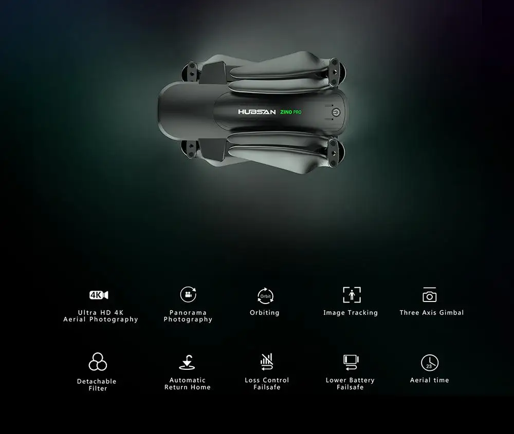 HUBSAN H117S Zino Pro gps 5G Wi-Fi 1 км с видом от первого лица в формате 4K UHD, Камера 3-осевому гидростабилизатору RC Дрон Квадрокоптер RTF