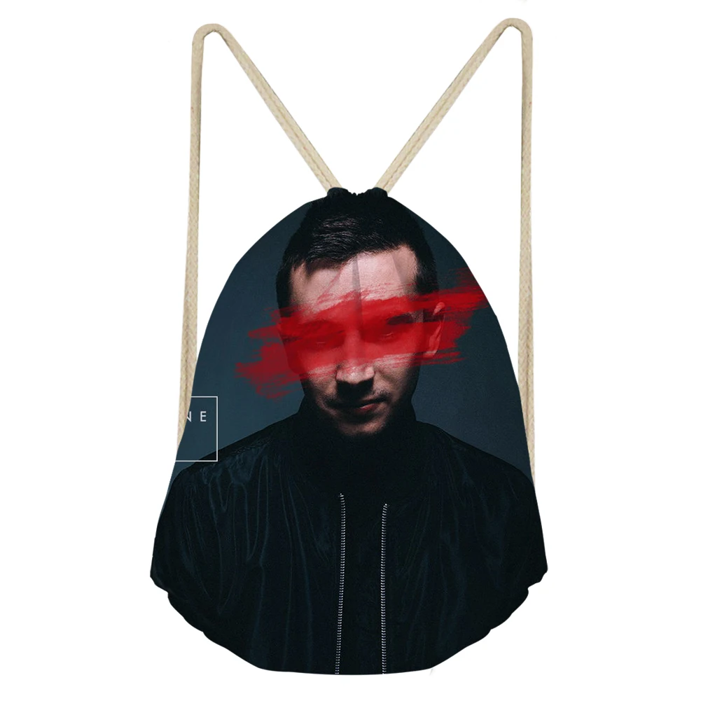 As Picture THIKIN Twenty One Pilots Сумки на шнурке для подростков пляжные легкие сумки для девочек на каждый день на заказ с узором сумка на плечо персонализированный подарок для фанатов - Цвет: As Picture