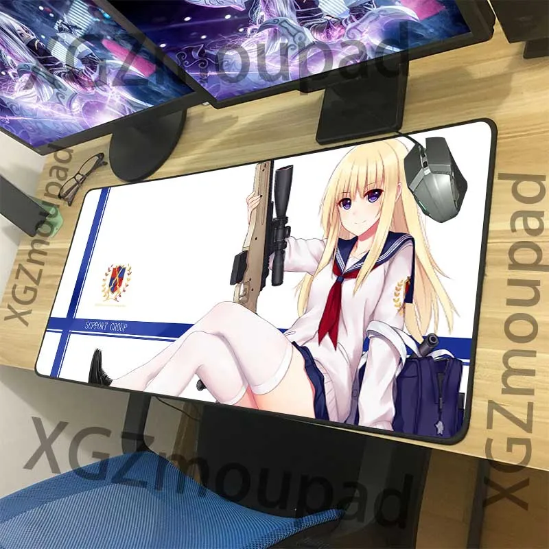 Большой игровой коврик для мыши XGZ Sweet Beauty нескользящий учеников старших классов