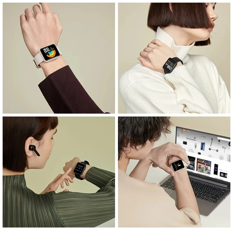 Global Version Xiaomi Mi Watch Lite 1.4 Inch Touch Screen GPS Heart Rate Fitness Tracker 5ATM Waterproof Alarm Sport Smart Watch