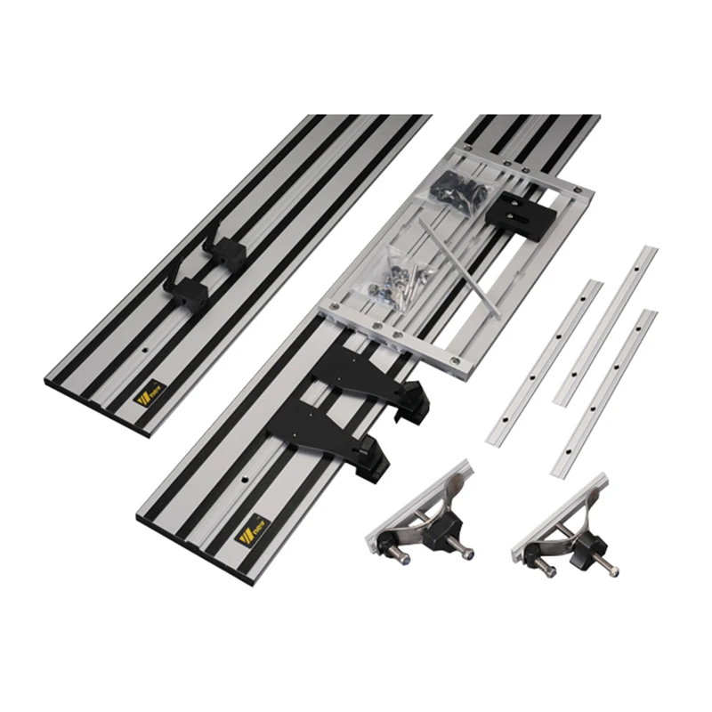 

Universal Double-deck Electrotrephine Saw Guide Rail W/ Adjustable Saw Base Carving Machine Straight Guide Rail Woodworking Tool