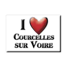 Aimant COURCELLES SUR VOIRE aimant plat NORMANDIE (10) France aimant frigo SOUVENIR j'aime cadeau