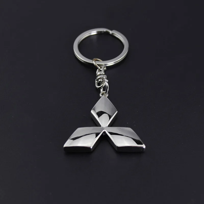 

1 pcs high quality metal key ring for mitsubishi car hollow logo personality gift pendant men waist hanging auto accessories