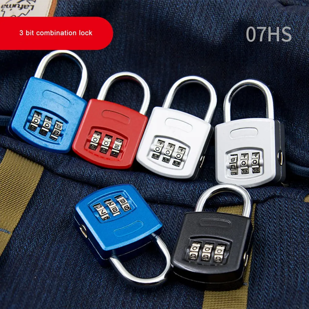 

3-digit Zinc Alloy Combination Lock Luggage Lock 07Hs Swimming Pool Gym Code Lock Industrial Password Padlock Zinc Alloy