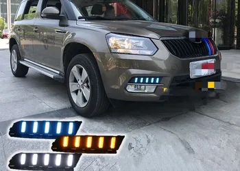

Fast delivery Led daytime running lights+moving turn signal+blue night mode+remote control for Skoda Yeti