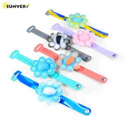 Montre bracelet gyroscopique, mignon, pieuvre, Push fleurs, bulle, spirale, lumière LED lumineuse, jouet de décompression des doigts, EDC 