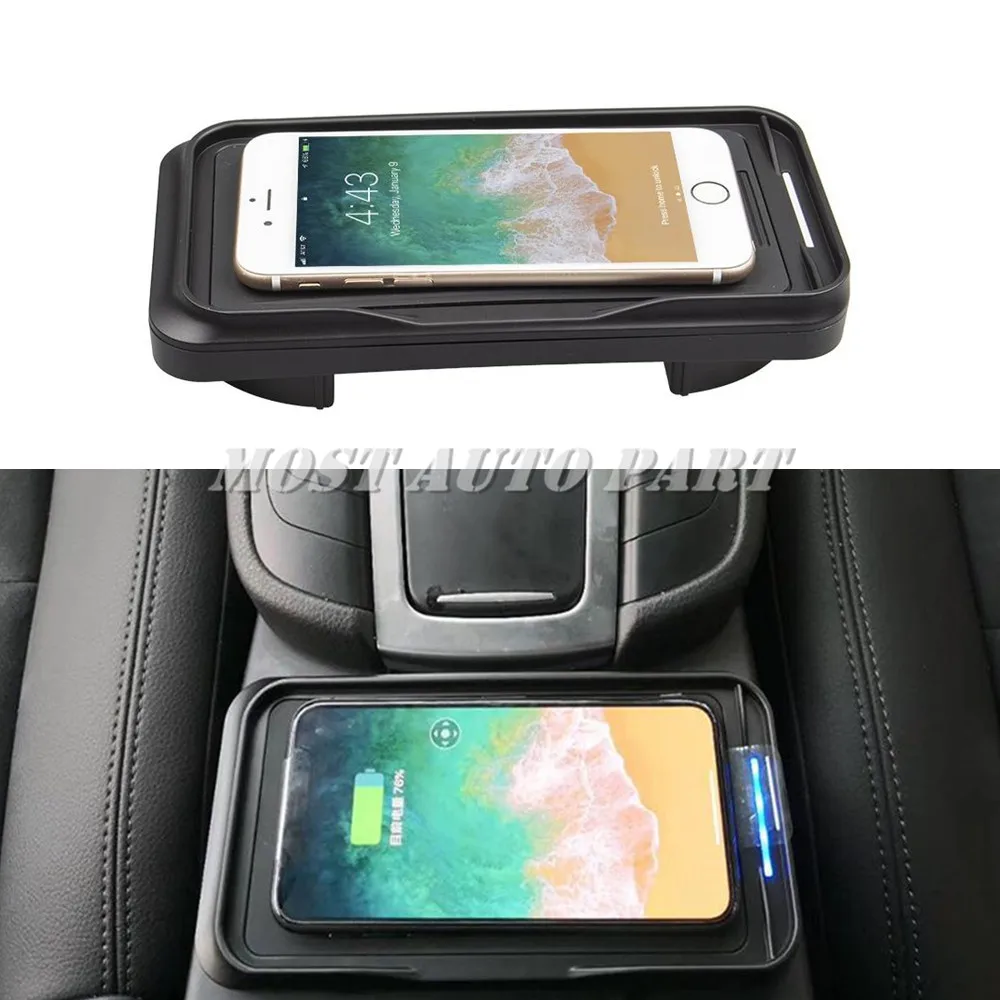 

Interior Car Wireless Charger Phone Charging Center Console For Porsche Macan 2014-2019 The Phone With QI Wireless Charging