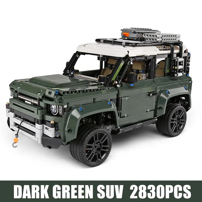 dark green DHL Technic игрушечные машинки Guardian Внедорожник Land Car Rover Fit Defender 42110 модель строительные блоки кирпичи игрушки для детей Рождество - Цвет: dark green