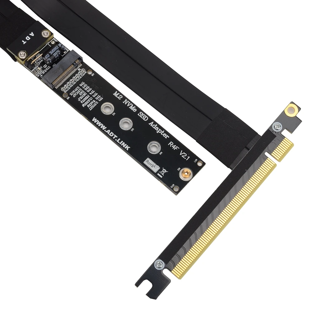 Nvme m Chave Ssd Extensão Cabo Sólido Drive Riser Cartão M.2 para Pci-express 3.0 X16 Adaptador de Velocidade Total 32g Bps Pcie x4 Extensor M.2 Cabos de computador e conectores - Imagem 6