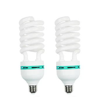 

2Pcs 45W/85W 5500k High Bright Photography Daylight Fluorescent Lighting Bulbs E27 Base For Softbox Photographic Photo Studio