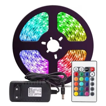 

RGB LED Strip Light with Remote Controller plastic Low power consumption 1 set