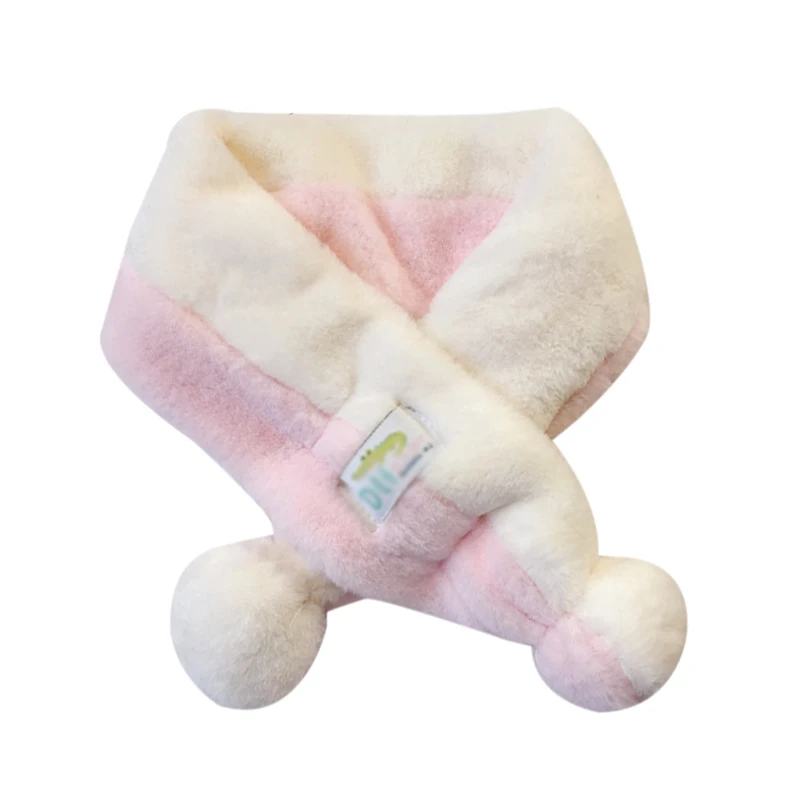 Зимний теплый шарф с рисунком для маленьких мальчиков и девочек, шарфы с воротником для малышей - Цвет: M