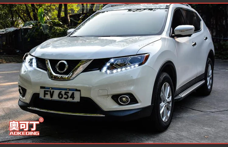 Головной фонарь для автомобиля Nissan X-trail- Rouge головной светильник s противотуманный светильник s дневной ходовой светильник DRL H7 светодиодный Биксеноновая лампа автомобильные аксессуары
