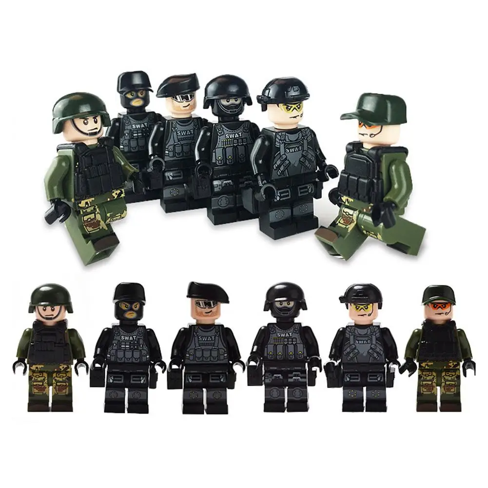 Legoings спецназ военные строительные блоки детские игрушки солдатики кирпичи