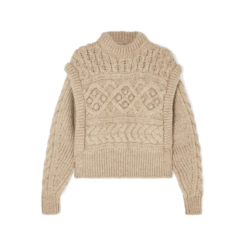 Women's Knitted Sweater Solid Color O-neck Autumn