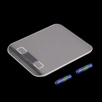 

Readability Stainless Steel 11lb x 0.05oz Slim LCD Digital Kitchen Scale 5Kg x 1g Weight Weight Food Diet 1g / 0.05oz