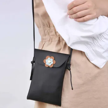 

Black Simple Ladies Hand Bags Pure Color Wallet Simple Shoulder Messenger Bag Bolso Mujer Fashion Light Phone Purse Bag Sac #C12