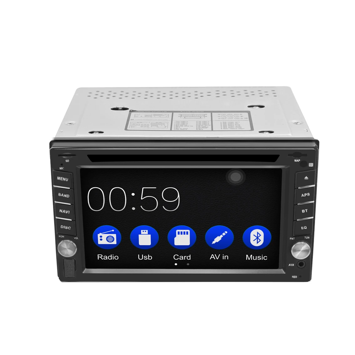 Sale 6.2 Inch 2 Din Car Multimedia Player Radio Stereo WinCE bluetooth Carplay DVD Player Wifi For Navigation Support Rear Camera 2