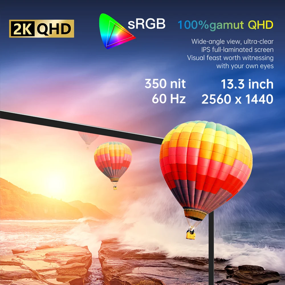 ALLDOCUBE expanding X 13 3 дюймов 2K IPS портативный монитор типа c hdmi для ноутбука телефона xbox