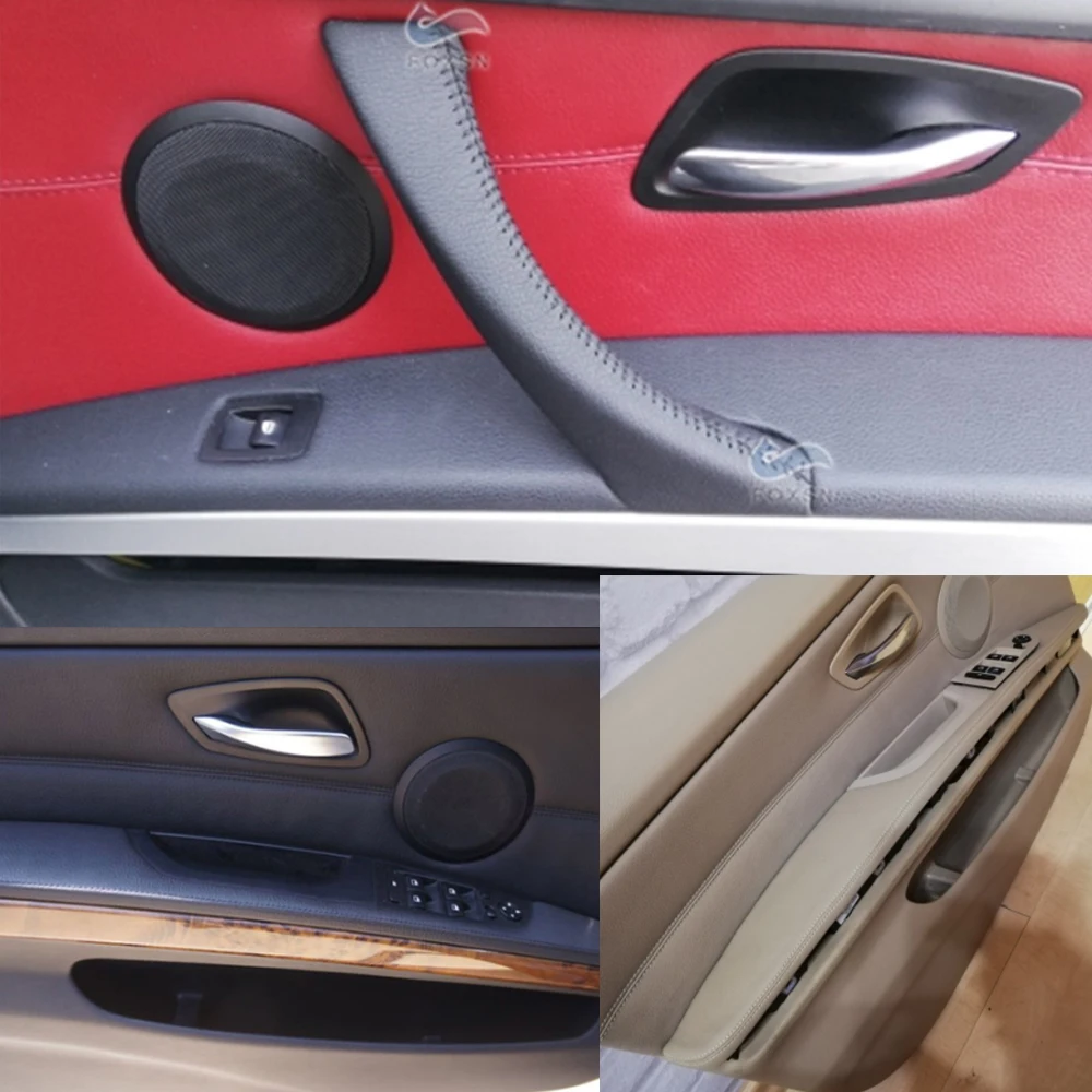 LHD для BMW 3 серии E90 320 325 330 318 2005 2012 кожаная дверная ручка из микрофибры Натяжной