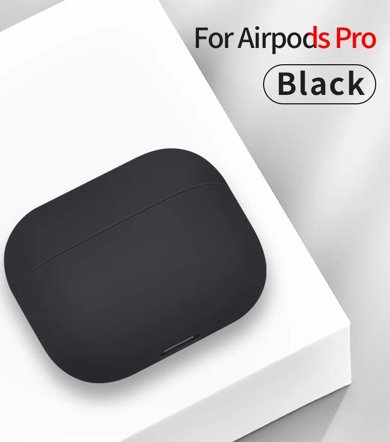 Силиконовый чехол для Airpods Pro, мягкий ударопрочный чехол из ТПУ для Apple AirPods Pro, чехол для наушников s, Ультратонкий защитный чехол Air Pods Pro - Цвет: Black