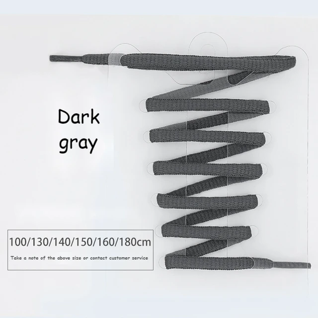 Oval Shoe laces 24 Color Half Round Athletic ShoeLaces for Sport/Running Shoes Shoe Strings 100/120/140/160/180cm Shoelace Dark Grey