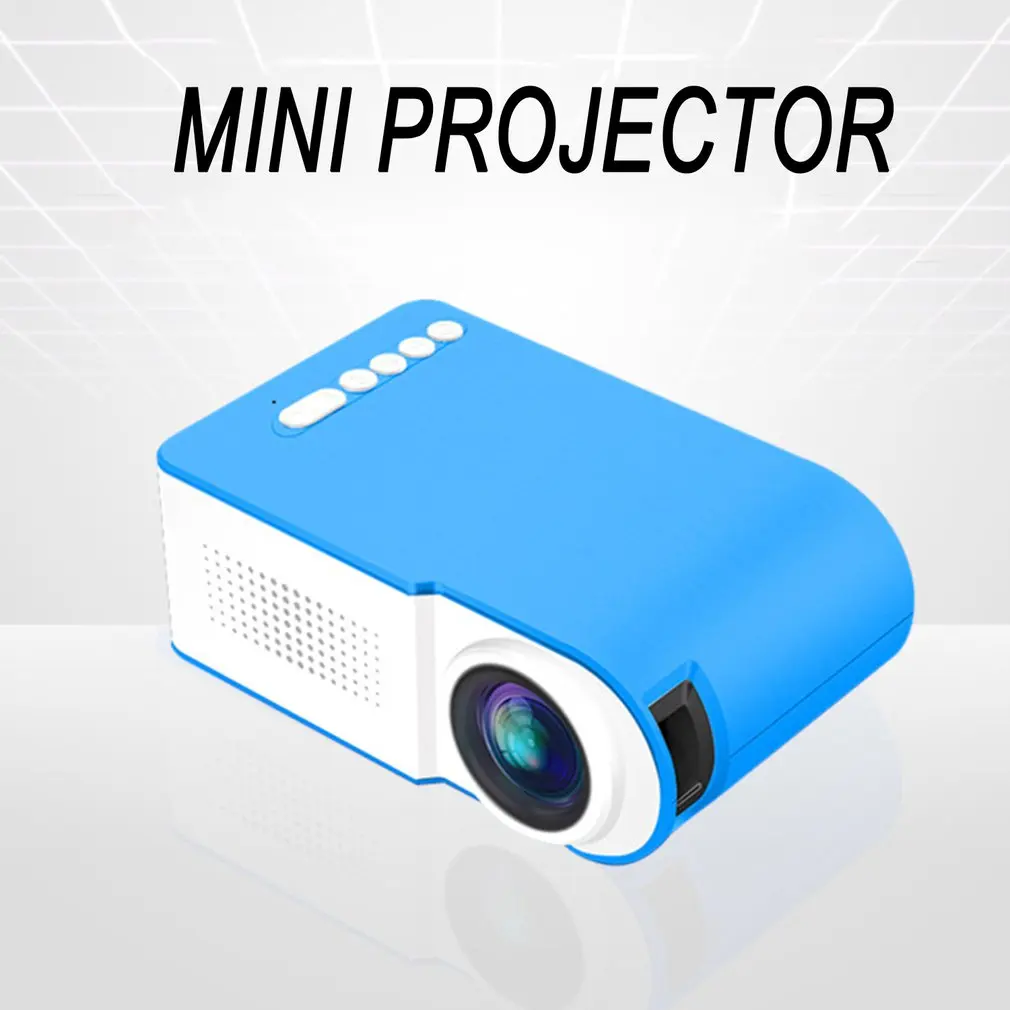 

YG210 Blue Mini LED Projetor 600 lumen 3.5mm Audio 320x240 Pixels HDMI USB Portatil Home Media Player