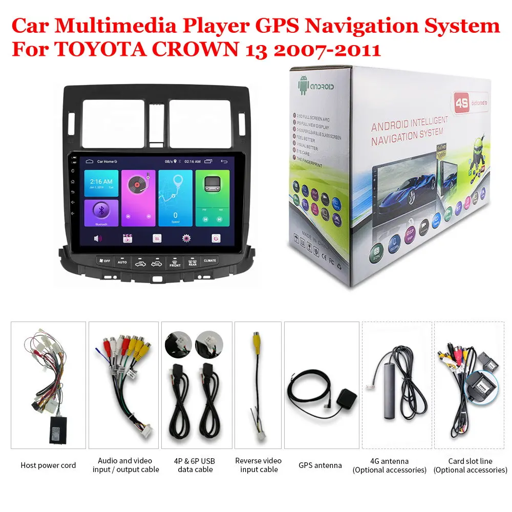 

Автомагнитола 2DIN для TOYOTA CROWN13 2007-2011, мультимедийный проигрыватель на Android, радиоприемник с 10-дюймовым экраном, стереосистема DSP с GPS-навигацие...