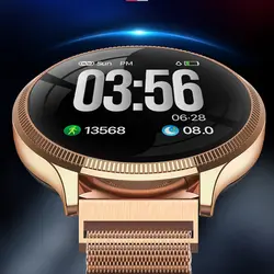 MK08 Smartwatch Reloj Inteligente роскошный мужской браслет металлический цветной круглый экран мониторинг сердечного ритма артериального давления