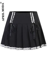 

High Waist Lolita Pleated Y2K Skirt School Lace Up Goth Mini Emo Skirts Kawaii Academia Aesthetic E Girl Clothes Punk Skater