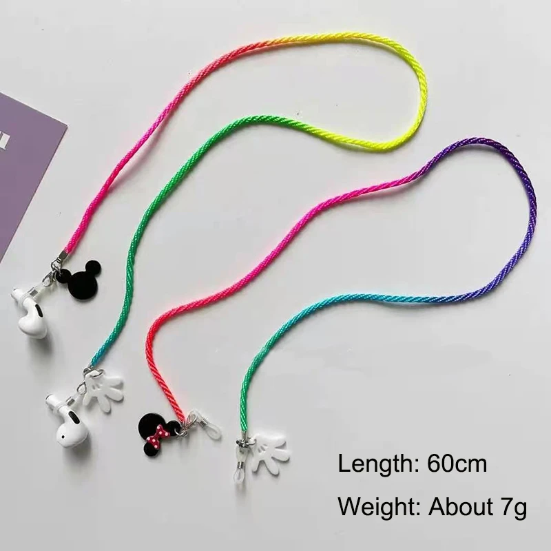 Face Mask Chain For Children Funny Cotton Glasses Lanyard Necklace Hangs Mouse Eyewear Chain Sunglasses Cord Jewelry Accessories