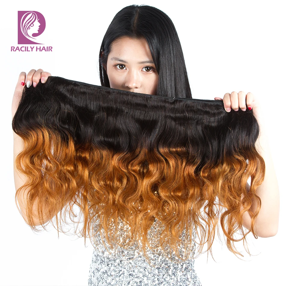 1/3/4Pcs Ombre Bundles 1B/30 Remy Body Wave Bundles Brazilian Hair Weave Bundles Colored Brown Human Hair Extensions Racily Hair 1/3/4Pcs Ombre Bundles 1B/30 Remy Body Wave Bundles Brazilian Hair Weave Bundles Colored Brown Human Hair Extensions Racily Hair