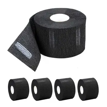 Disposable Paper Barber Neck Strips - 1 Rolls 100 Strips Professional Stretchy Paper Neck Band for Salon Haircut Styling