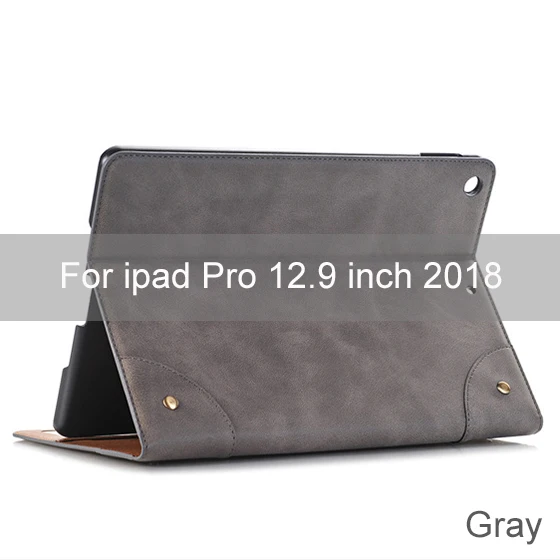 For 12.9 2018 Essidi кожаный умный чехол Чехол для iPad pro 12,9 дюйма планшетный компьютер для бизнеса флип чехол для pro 12,9 - Цвет: For 12.9 2018
