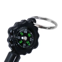 2x Портативный карманный размер свисток Компас с брелком для наружного кемпинга Пешие прогулки