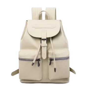 

Backpack Female 2020 New Korean Wild Fashion Pu Soft Leather Backpack Fashion Casual Travel Ladies Small Backpack D53