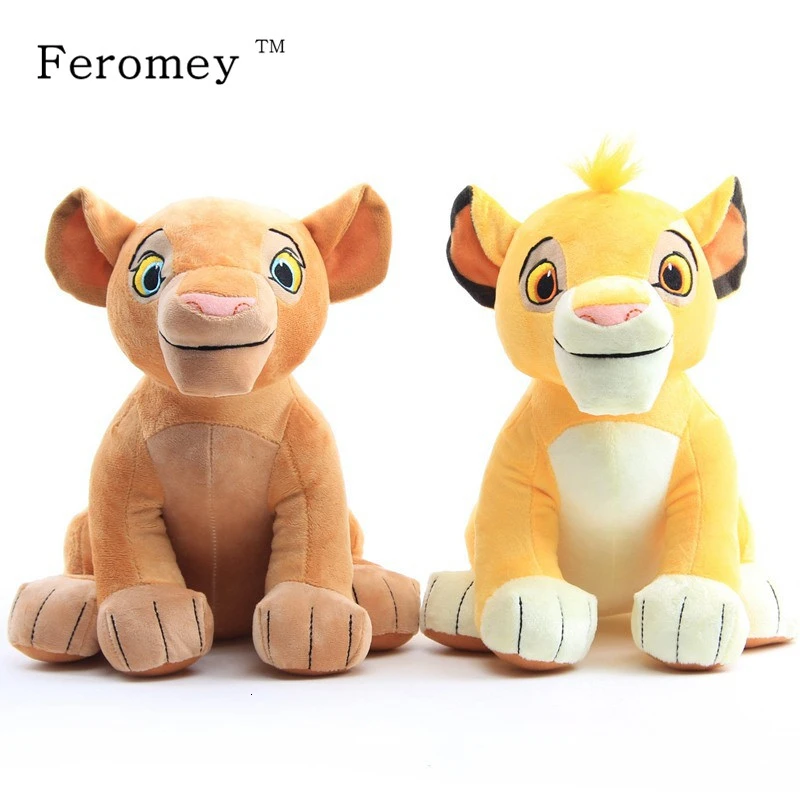 Плюшевые игрушки Король Лев 2 шт./лот Simba Nala мягкие животные кукла аниме мягкая