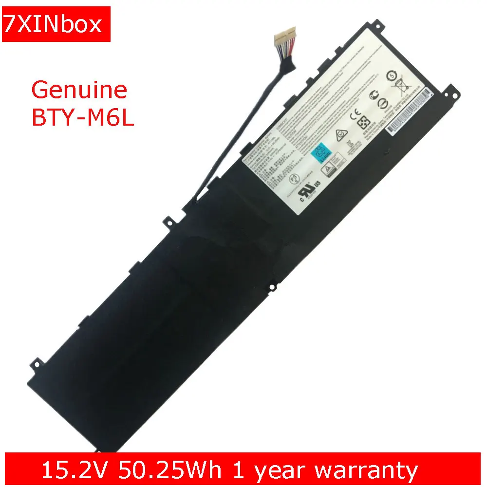 7XINbox настоящая аккумуляторная батарея для ноутбука BTY-M6L MSI GS65 8RF PS42 8RB PS63 8RC MS-16Q3 15 2 V