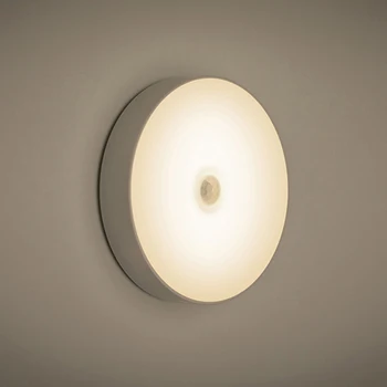 

Motion Sensor Led Adhesive Corridor Lamp Decor Portable Magnetic Base ABS Automatic Night Light Indoor Bedroom USB Rechargeable