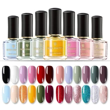 6 мл розовый черный белый лак для ногтей чистый цвет лак для ногтей мерцающий лак для ногтей Блестящий лак для ногтей дизайн для украшения ногтей