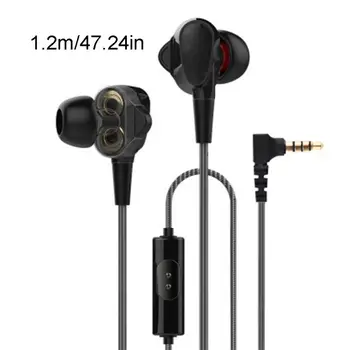 

Two Speaker Earphones Universal HIFI Music Headphones High Bass Neckband Headset