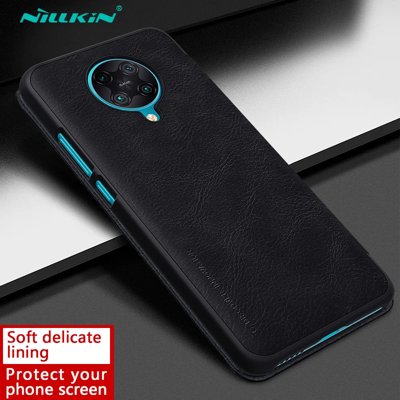 Чехол для Xiaomi Poco F2 Pro /Poco X3 Nfc серии NILLKIN Qin из искусственной кожи с откидной крышкой