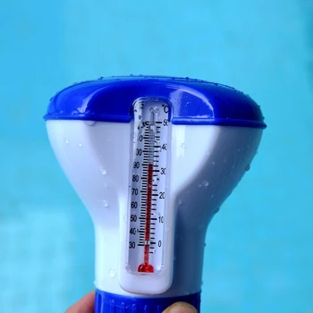 

5 inch Pool Supply Town Floating Chlorine And Bromine Tabs Dispenser With Thermometer Accessories